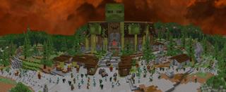Panorama of the Minecraft Bedrock Marketplace product Zombie Mansion created by GoE-Craft.