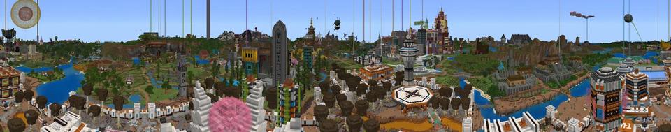 Panorama of the Minecraft Bedrock Marketplace product Hermitcraft Season 10 Map created by Hermitcraft.