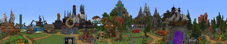 Panorama of the Minecraft Bedrock Marketplace product Carte de la saison 8 de Hermitcraft created by Hermitcraft.