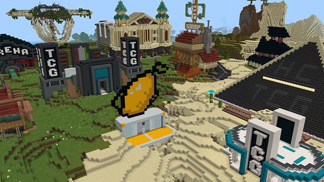 Screenshot of the Minecraft Bedrock Marketplace product Hermitcraft TCG Add-On created by Hermitcraft.