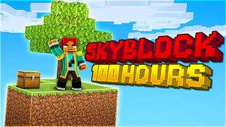 Thumbnail of the Minecraft Bedrock Marketplace product 100 Hours Skyblock created by HeroPixels.