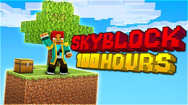Thumbnail of the Minecraft Bedrock Marketplace product 100 Hours Skyblock created by Heropixel Games.