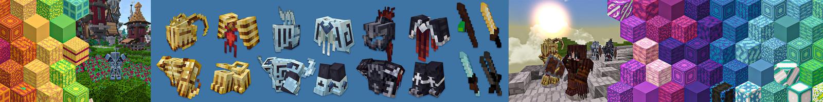 Panorama of the Minecraft Bedrock Marketplace product 3D Armor created by Heropixel Games.
