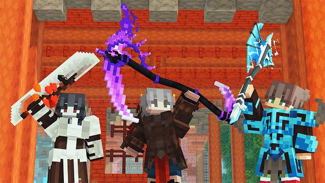 Screenshot of the Minecraft Bedrock Marketplace product 3D Weapons Texture Pack created by Heropixel Games.