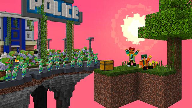 Screenshot of the Minecraft Bedrock Marketplace product Apocalypse Skyblock created by Heropixel Games.