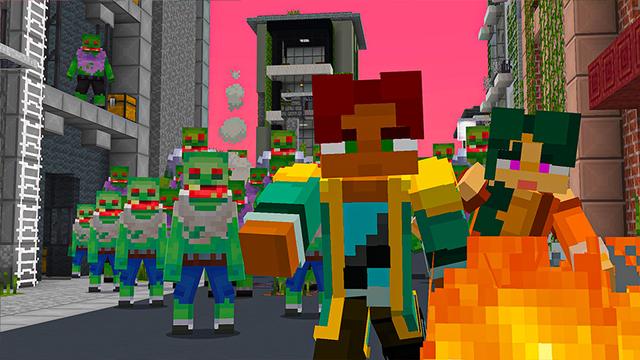 Screenshot of the Minecraft Bedrock Marketplace product Apocalypse Skyblock created by Heropixel Games.