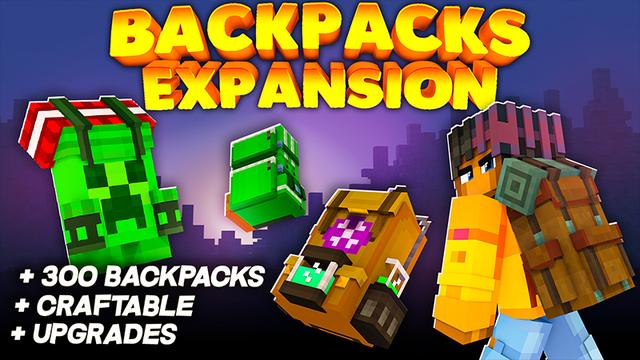 Thumbnail of the Minecraft Bedrock Marketplace product Backpacks Expansion created by Heropixel Games.