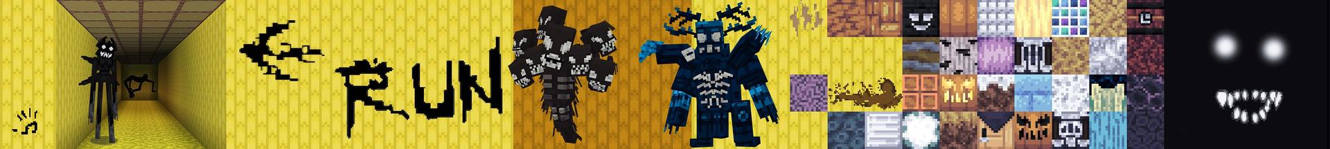Panorama of the Minecraft Bedrock Marketplace product Backrooms Textures created by Heropixel Games.