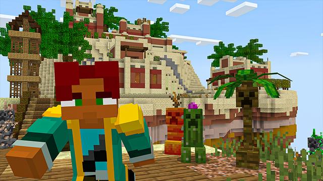 Screenshot of the Minecraft Bedrock Marketplace product Biome Creepers created by Heropixel Games.