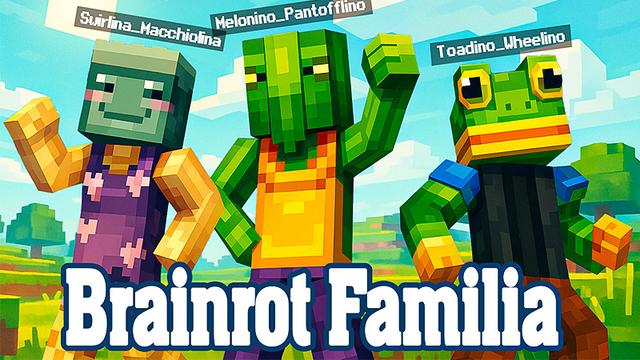 Thumbnail of the Minecraft Bedrock Marketplace product Brainrot Familia created by Heropixel Games.