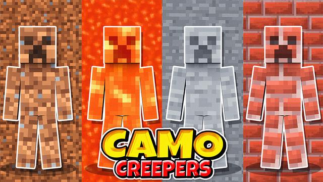 Thumbnail of the Minecraft Bedrock Marketplace product Camo Creepers created by Heropixel Games.