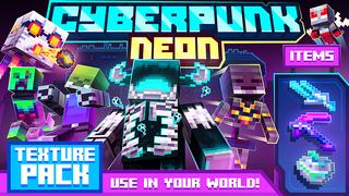 Thumbnail of the Minecraft Bedrock Marketplace product Cyberpunk Neón created by Heropixel Games.