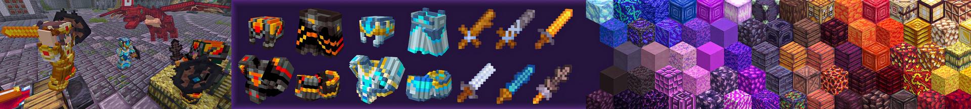 Panorama of the Minecraft Bedrock Marketplace product Dragon PvP created by Heropixel Games.