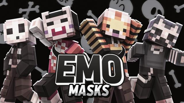 Thumbnail of the Minecraft Bedrock Marketplace product Emo Masks created by Heropixel Games.