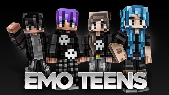 Thumbnail of the Minecraft Bedrock Marketplace product Emo Teens created by Heropixel Games.