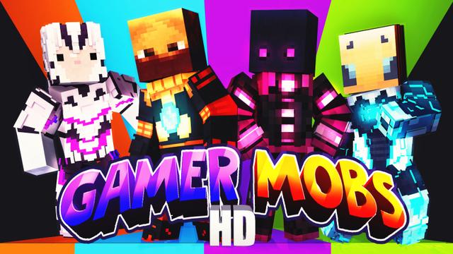 Thumbnail of the Minecraft Bedrock Marketplace product Gamer Mobs HD created by Heropixel Games.