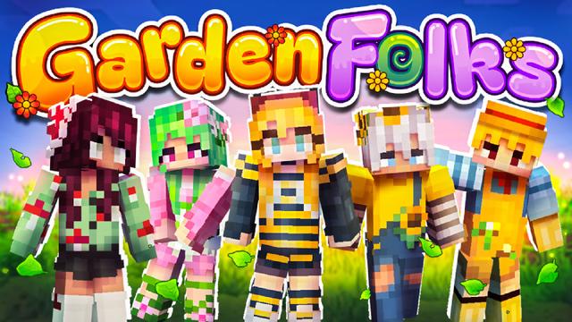 Thumbnail of the Minecraft Bedrock Marketplace product Garden Folks created by Heropixel Games.