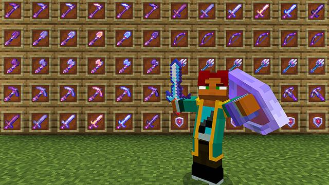Screenshot of the Minecraft Bedrock Marketplace product Hacker Excalibur created by Heropixel Games.