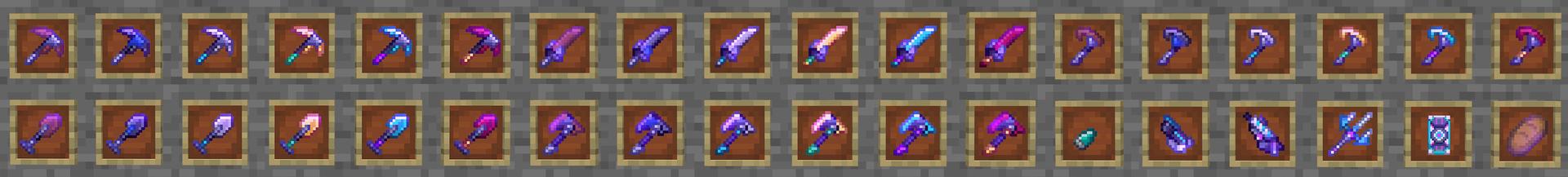 Panorama of the Minecraft Bedrock Marketplace product Hacker Weapons SCI-FI created by Heropixel Games.