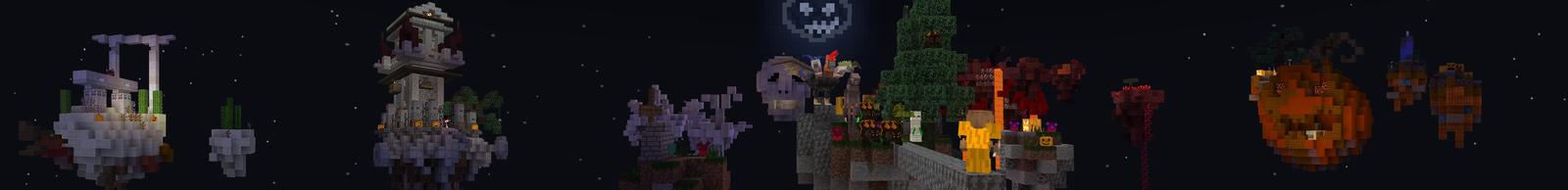 Panorama of the Minecraft Bedrock Marketplace product Horror Skyblock created by Heropixel Games.