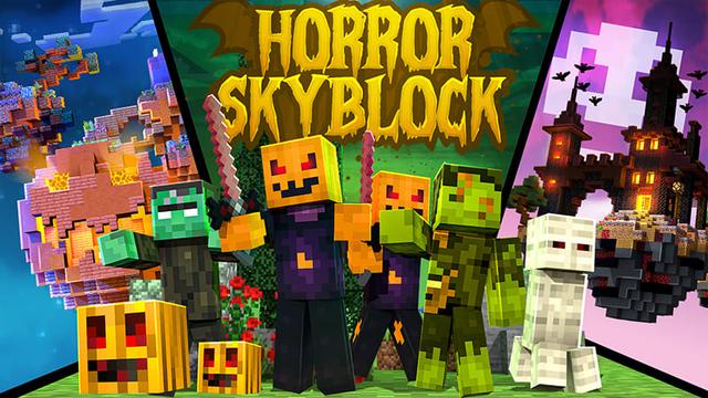 Thumbnail of the Minecraft Bedrock Marketplace product Horror Skyblock created by Heropixel Games.