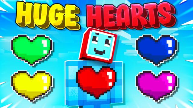 Thumbnail of the Minecraft Bedrock Marketplace product Huge Hearts created by Heropixel Games.