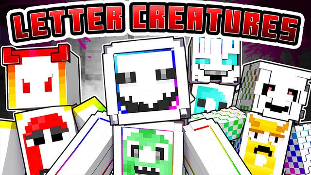 Thumbnail of the Minecraft Bedrock Marketplace product Letter Creatures created by Heropixel Games.