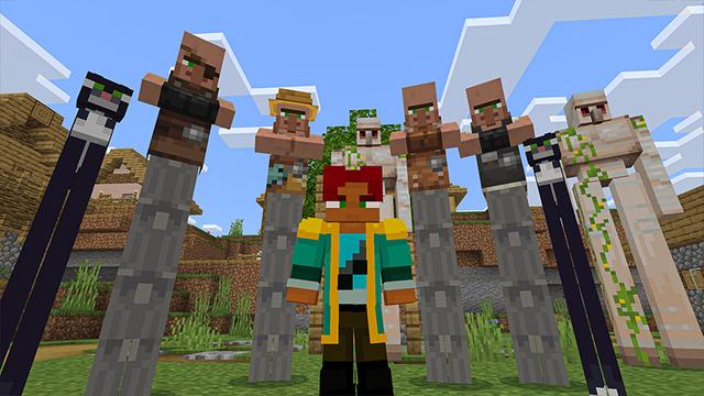 Screenshot of the Minecraft Bedrock Marketplace product Long Legs Mobs created by Heropixel Games.