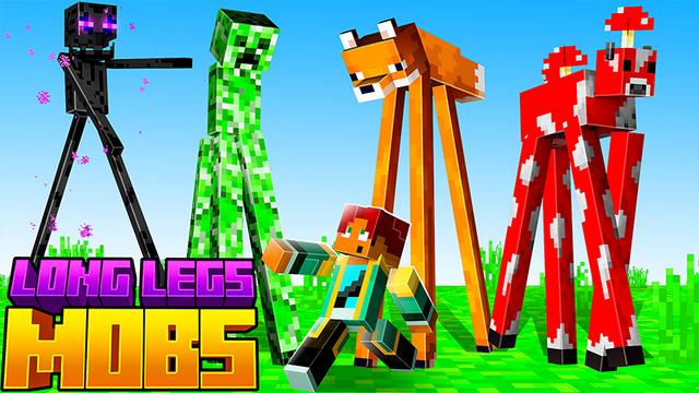 Thumbnail of the Minecraft Bedrock Marketplace product Long Legs Mobs created by Heropixel Games.