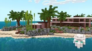 Screenshot of the Minecraft Bedrock Marketplace product Millionaire Island Mansion created by Heropixel Games.