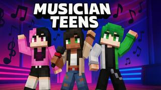 Thumbnail of the Minecraft Bedrock Marketplace product Musician Teens created by Heropixel Games.