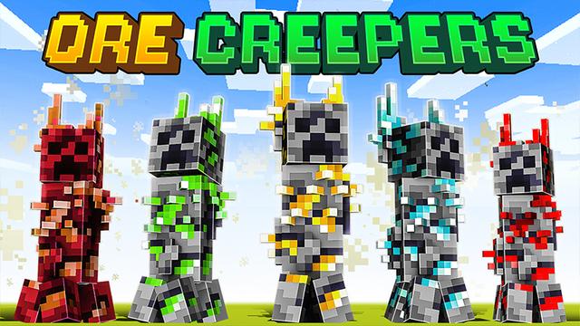 Thumbnail of the Minecraft Bedrock Marketplace product Ore Creepers created by Heropixel Games.