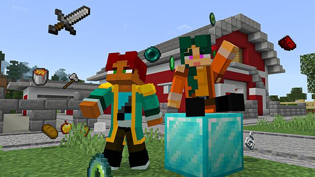 Screenshot of the Minecraft Bedrock Marketplace product Random Items Rain created by Heropixel Games.