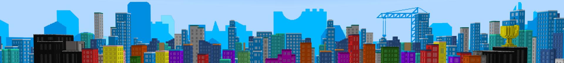 Panorama of the Minecraft Bedrock Marketplace product Rooftop Parkour created by Heropixel Games.