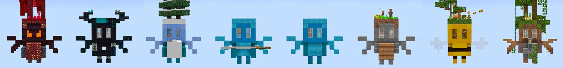 Panorama of the Minecraft Bedrock Marketplace product Skyblock Allay created by Heropixel Games.