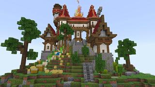 Screenshot of the Minecraft Bedrock Marketplace product Skyblock: Caves created by Heropixel Games.