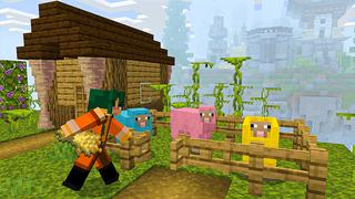 Screenshot of the Minecraft Bedrock Marketplace product Skyblock: Caves created by Heropixel Games.