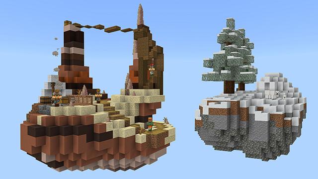 Screenshot of the Minecraft Bedrock Marketplace product Skyblock Clássico created by Heropixel Games.