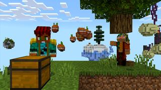 Screenshot of the Minecraft Bedrock Marketplace product Skyblock+ Islands created by Heropixel Games.