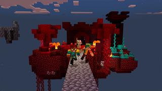 Screenshot of the Minecraft Bedrock Marketplace product Skyblock+ Islands created by Heropixel Games.