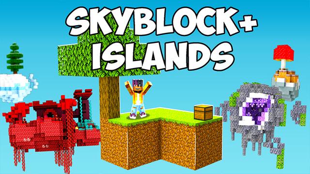 Thumbnail of the Minecraft Bedrock Marketplace product Skyblock+ Islands created by Heropixel Games.