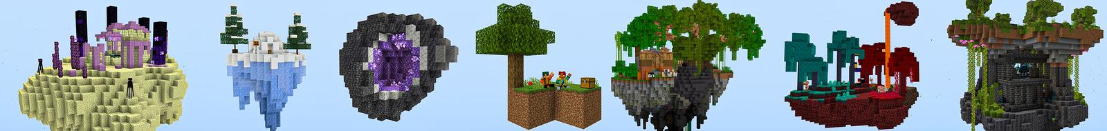 Panorama of the Minecraft Bedrock Marketplace product Skyblock created by Heropixel Games.