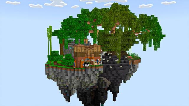 Screenshot of the Minecraft Bedrock Marketplace product Skyblock created by Heropixel Games.