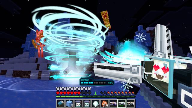 Screenshot of the Minecraft Bedrock Marketplace product Sulfur Blaster Add-On created by Heropixel Games.