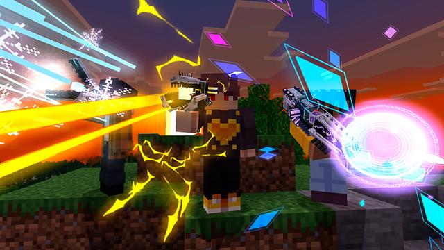 Screenshot of the Minecraft Bedrock Marketplace product Sulfur Blaster Add-On created by Heropixel Games.