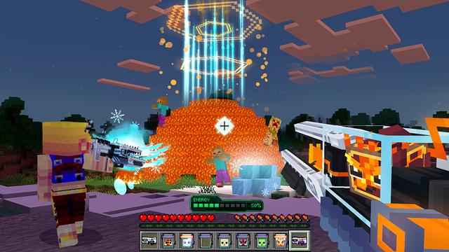 Screenshot of the Minecraft Bedrock Marketplace product Sulfur Blaster Add-On created by Heropixel Games.