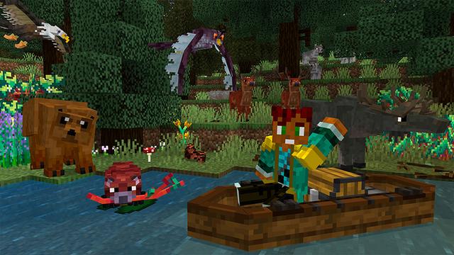 Screenshot of the Minecraft Bedrock Marketplace product Taiga Survival created by Heropixel Games.