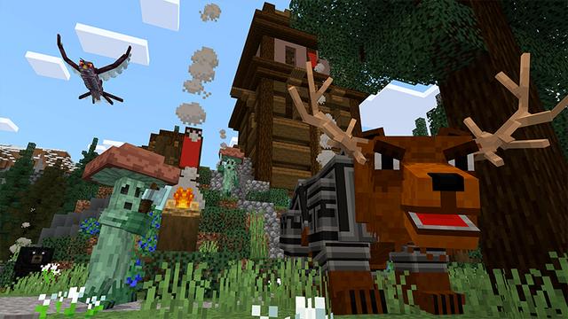 Screenshot of the Minecraft Bedrock Marketplace product Taiga Survival created by Heropixel Games.