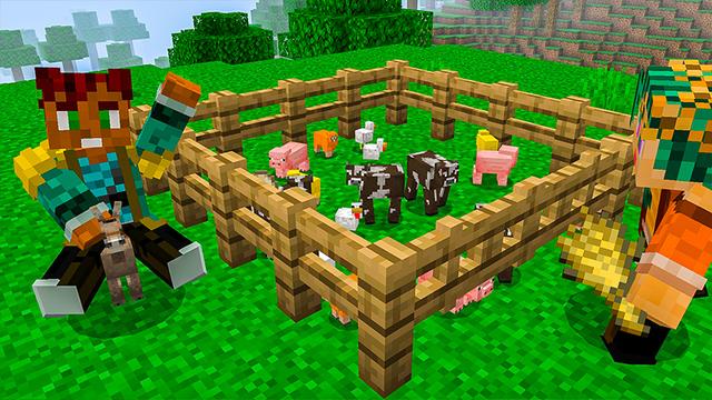 Screenshot of the Minecraft Bedrock Marketplace product Tiny Mobs created by Heropixel Games.
