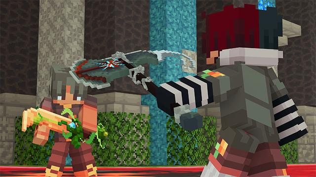 Screenshot of the Minecraft Bedrock Marketplace product 3D Weapons Texture Pack created by Heropixel Games.